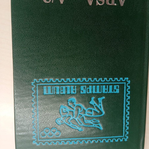 Stamp album with Greek stamps