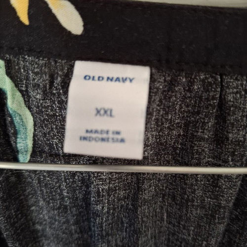 Old Navy spring summer shirt plus size XXL black cotton like new
