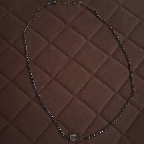 Steel necklace with rhinestones new