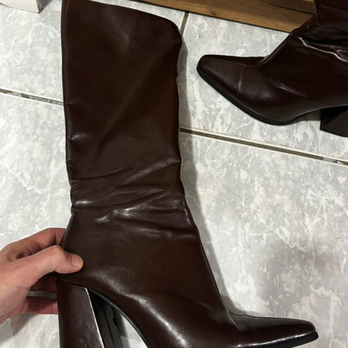 Bershka boots used, size 40, brown and red
