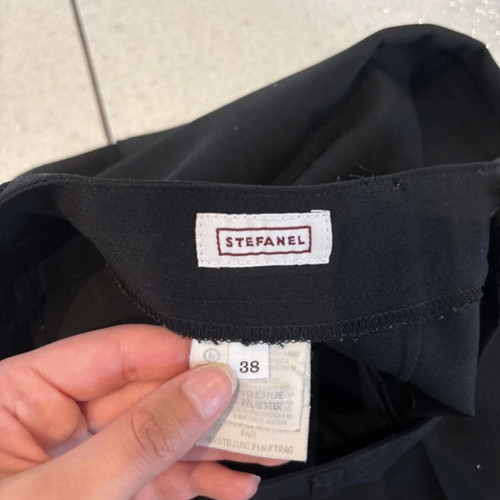 Stefanel black high waisted trousers like new, cigarette fit