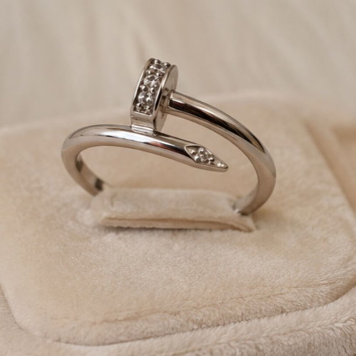 Silver 925 ring nail design new
