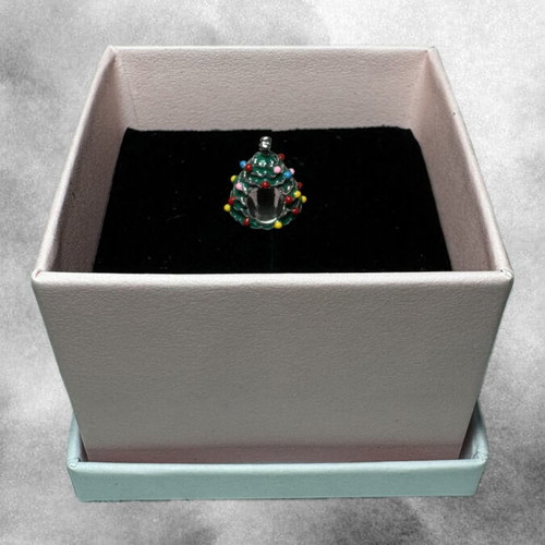 Pandora Christmas Tree Charm new, sterling silver and enamel