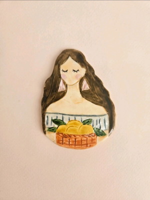 Μαγνήτης ψυγείου χειροποίητος ζωγραφισμένος με ακρυλικά, σαν καινούργιος