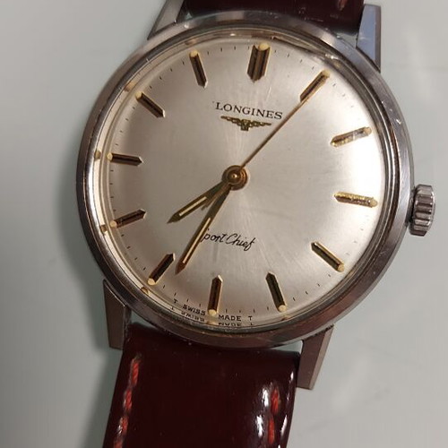 Longines Sport Chief men's wind-up watch, steel, 34.5mm, 1959