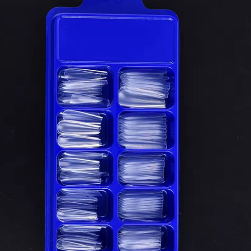 Natural French False Nail Tips pack of 100, ballerina coffin shape