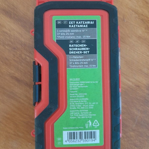 Powerfix ratcheting screwdriver set 38 pieces like new