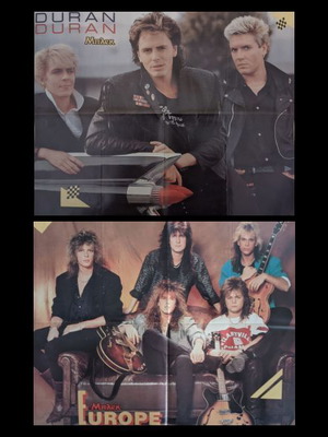 Αφίσα Europe / Duran Duran μπλεκ 80s μεταχειρισμένη
