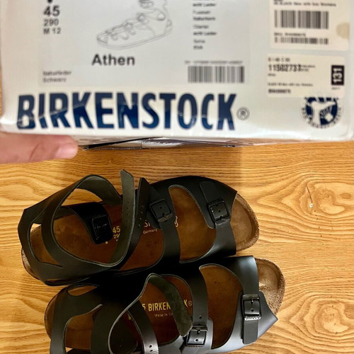 Birkenstock sandals size 45 like new, black