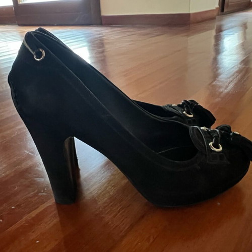 Car Shoe women's black suede shoes used, size 36.5