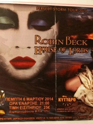 Robin Beck concert ticket Athens 2014 used