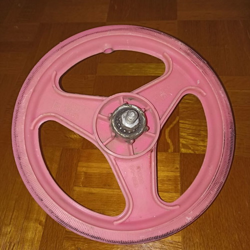 Front 12-inch plastic pink bicycle rim used Italian brand