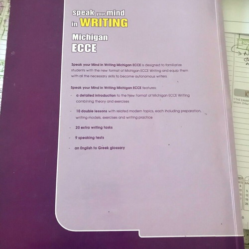 Michigan ECCE B2 Speak Your Mind in Writing book used, 2021 format
