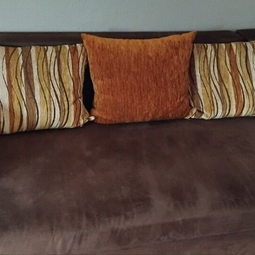 Corner sofa bed with storage and coffee table used