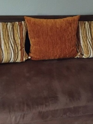 Corner sofa bed with storage and coffee table used