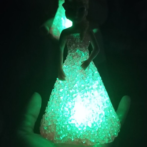 Princess figure with light new, height 15 cm