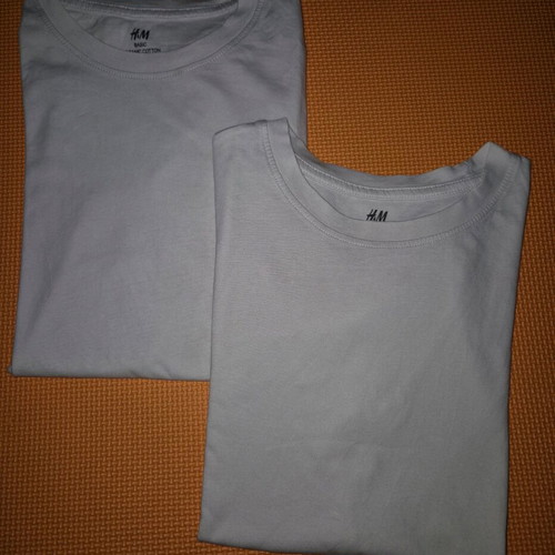 H&M White Short-Sleeve T-Shirts Used, Pack of Two for Ages 10-12