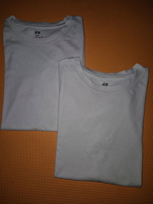 Μπλουζάκια κοντομάνικα άσπρα H&M μεταχειρισμένα, για 10-12 ετών, δύο μαζί