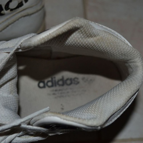 Adidas athletic boots used, size 37.5, white and black