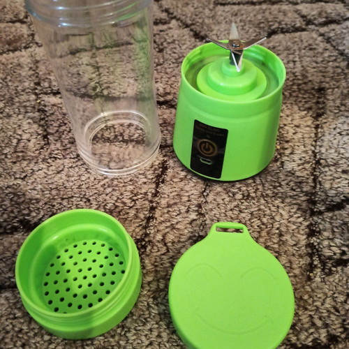Portable rechargeable blender green used for baby creams