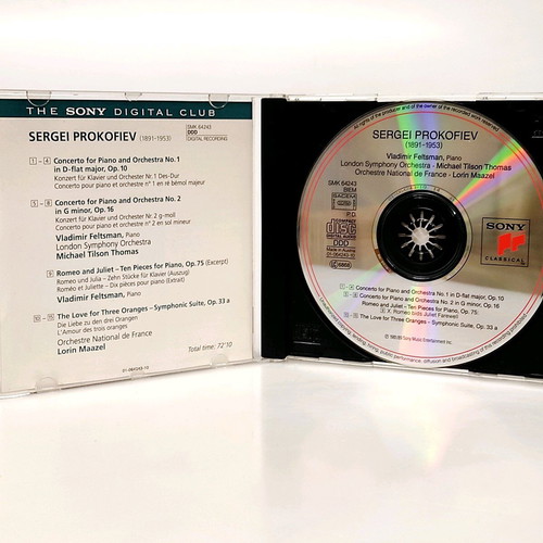 Prokofiev Piano Concertos 1 & 2 CD like new, classical music