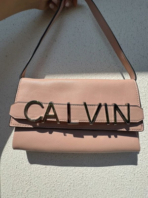 Calvin Klein shoulder bag, pink-beige