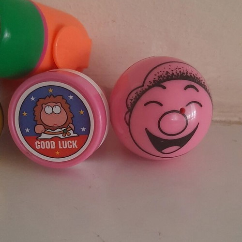 Collection of 1990s children's rubber stamps with original ink