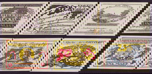 Germany 25-50 Pfennig  1 Mark Set 3 Notgeld  STADT STAVENHAGEN (Нот057)