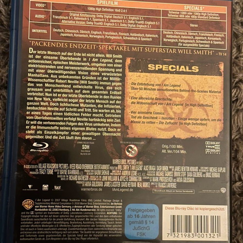 I Am Legend Blu-Ray like new with English subtitles