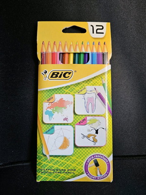 Σετ 12 ξυλομπογιές μολύβια ζωγραφικής BiC σαν καινούργιο