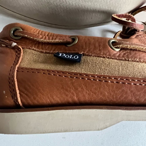 Polo Ralph Lauren Boat Shoes brown and yellow, like new, men EU43.5