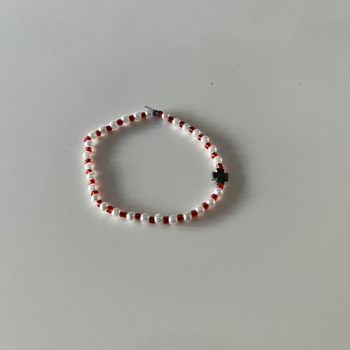 Set of 3 bracelets with evil eye and cross charm, like new
