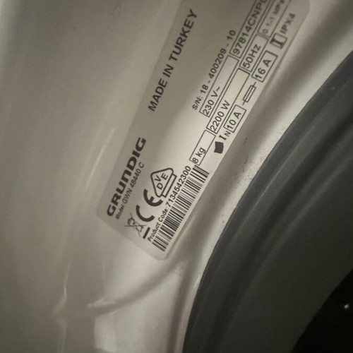 Grundig GWN 48440 C washing machine, 8 kg capacity