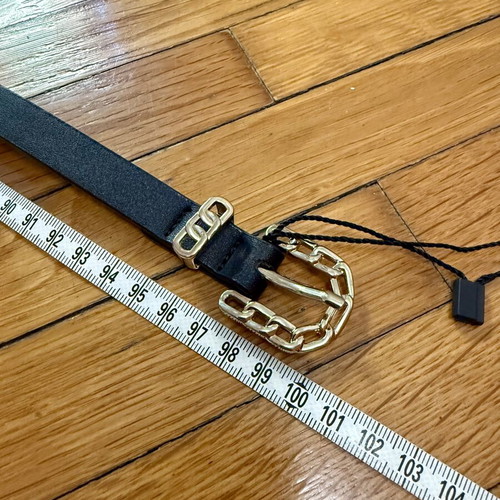 BSB belt new, thin, black and gold, size 95