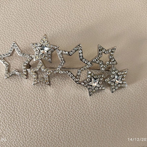 Salvatore Ferragamo brooch with swarovski crystals like new