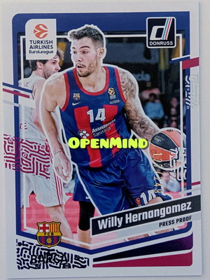 Willy Hernangomez Donruss Card 127/249 Barcelona Euroleague 2023-24 new