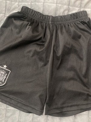 Synthetic children's shorts used, black, sizes 140 cm and 146 cm