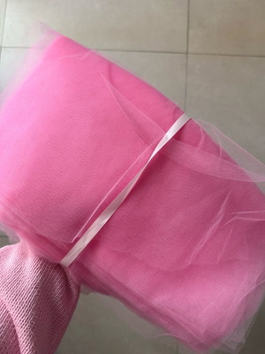 Pink square tulle used 40x45, 95 pieces