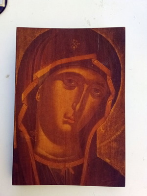Panagia Eleousa image reproduction on wood like new