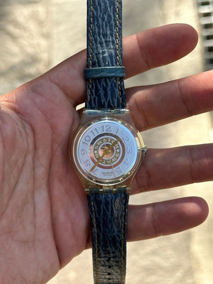 Swatch DELAVE GK145 vintage wristwatch 34mm, denim design