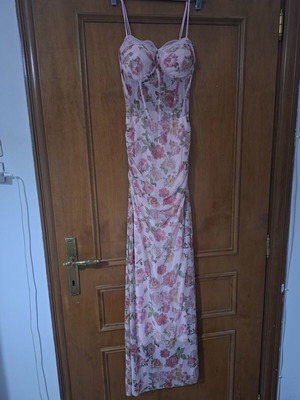 Floral women's dress with cups, one size, new