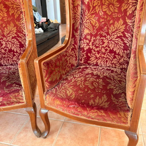 Classic vintage living room set used with sofa and two armchairs