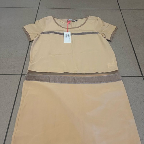 Chloe mini dress with sheer panels new with tags, beige, size S