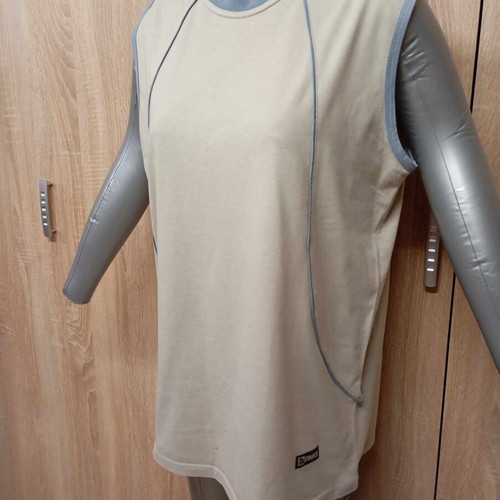 Times blouse used, size L/XL, beige and blue