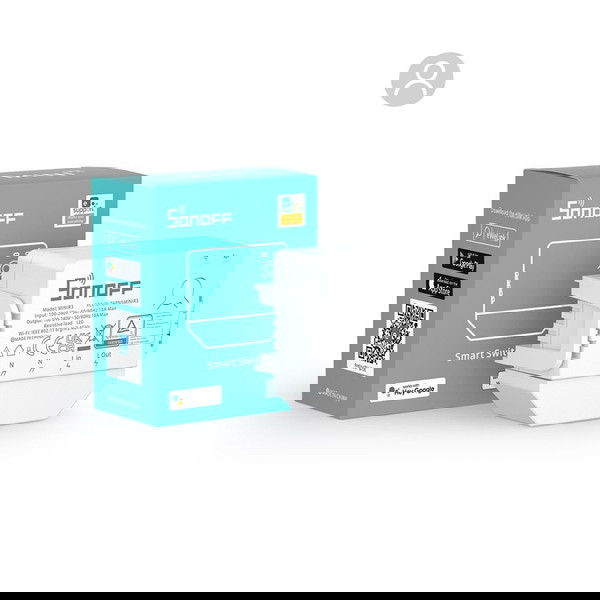 Sonoff MINIR3 Smart Ενδιάμεσος Διακόπτης Wi-Fi σε Λευκό Χρώμα