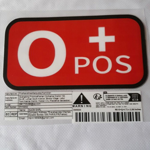 Blood group sticker waterproof and indelible new