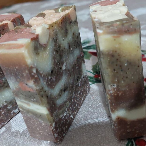 Handmade Christmas soap with natural oils and propolis