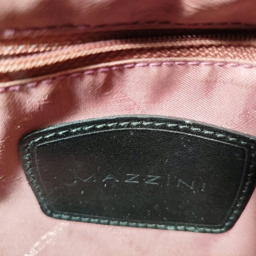 Mazzini vintage leather and velvet handbag like new