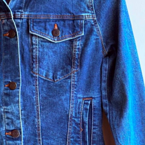 Bershka women's denim jacket size L like new, blue