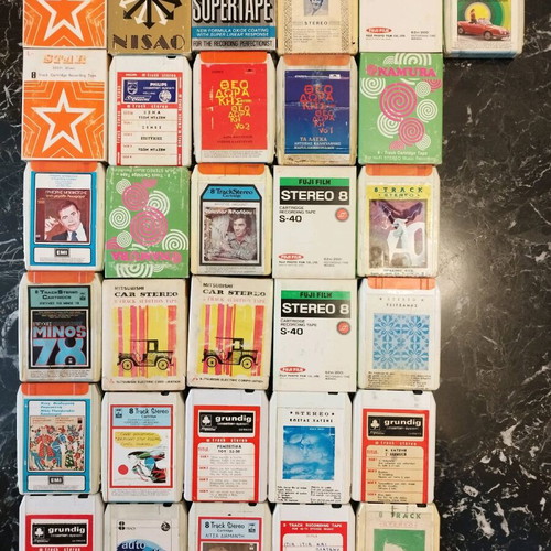Vintage 8 track cassette tapes used, pack of 31 collectible items